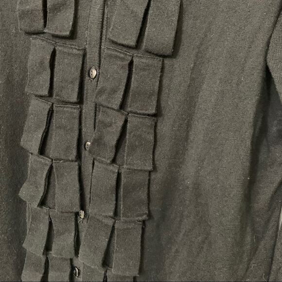 Madison V-Neck Cardigan Sweater Black XL - Picture 5 of 9